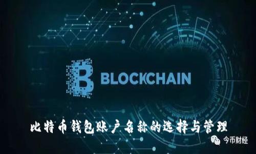 比特币钱包账户名称的选择与管理